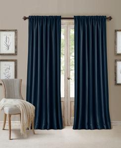 Всесезонные плотные шторы для окон Elrene Home Fashions, Navy