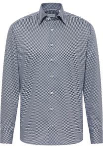 Рубашка Slim Fit на пуговицах ETERNA, темно-синий/светло-синий