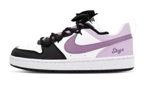 Nike Кроссовки для скейтбординга Court Borough DEER Love Blank Abrasion Resistant Low top женские черные розовые фиолетовые