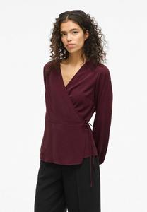 Блуза VILA Blouse, Fig/Bordeaux