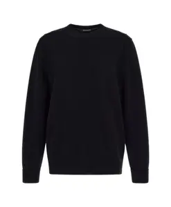 Свитер с круглым вырезом и золотыми пуговицами Roberto Cavalli, черный