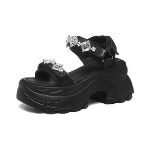 Сандалии с одним ремешком женские Golden Silk Rabbit, Black