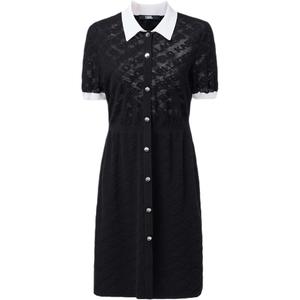 Женское платье с коротким рукавом KARL LAGERFELD SS25 KARL LAGERFELD / Karl Lagerfeld Jeans, черный