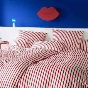 Элегантный комплект постельного белья, сатин Мако двуспальный, цвет малиновый, размер 155х200+80х80 Elegante