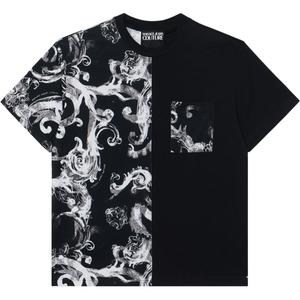 Футболка Couture Baroque с принтом VERSACE JEANS, черный