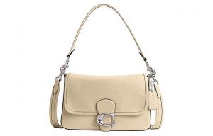 Мягкая табби из коровьей кожи портативная сумка кроссбоди, средняя женская наплечная сумка ivory COACH, Set (Bag+Dust Bag)