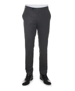 Узкие клетчатые шерстяные брюки Canali, серый