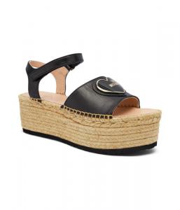 Сандалии из телячьей кожи Love Moschino, черный