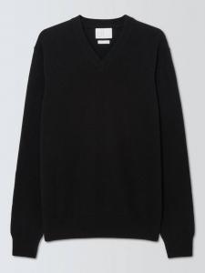 Свитер с v-образным вырезом из кашемира Made in Italy John Lewis, Black