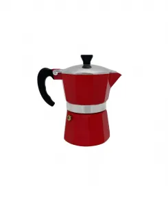 Алюминиевая кофеварка-мокка на 3 чашки Cook Prep Eat, красный
