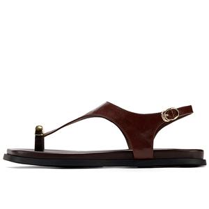 Сандалии GG CC Flat One Strap Women GG-CC, Coffee
