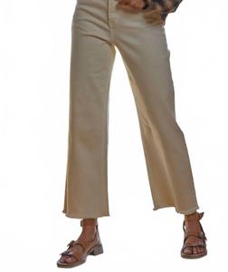 Брэйден джинсы-кроп с широкими штанинами в кремовом цвете By Together