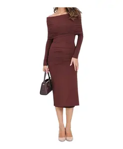 Джерсийское платье миди Max Mara Studio, коричневый