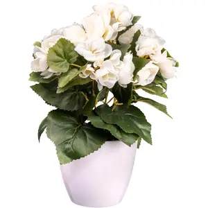 Креативный зеленый искусственный цветок «Бегония» с яркими цветами Creativ Green