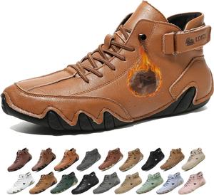 Мужские водонепроницаемые зимние снежные ботинки с ортопедической поддержкой: легкие противоскользящие походные ботинки с теплой дышащей подкладкой для комфорта при ходьбе в холодную погоду весь день Generic, Yellowish 11 Women/9.5men