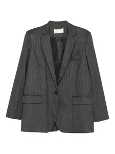 Однобортный пиджак в тонкую полоску Vanessa Bruno, серый