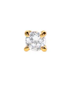 Изящные кристальные серьги с плоской задней частью, покрытые золотом Girls Crew, gold