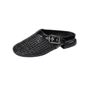 Beijiani Женские тапочки с закрытым носком на резиновой подошве, устойчивые к истиранию, черные, цвет Black