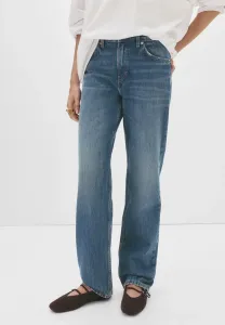 Джинсы прямого кроя со средней посадкой Pull&Bear, Dark Blue Denim