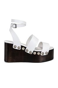 Сандалии Alaïa Ankle Strap Wedges, цвет Blanc Casse