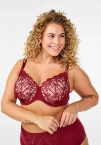 Bestickter und vorgeformten körbchen бюстгальтер на косточках Devoted By Zizzi, Cabernet