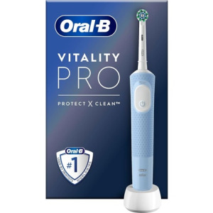 Электрическая зубная щетка Oral-B Vitality Pro, синяя, 1 щетка, дизайн Braun