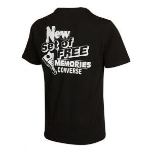 Футболка Men's Converse Back Printing Casual Round Neck Short Sleeve Black, черный