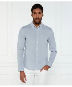 Льняная рубашка Slim fit Michael Kors, синий