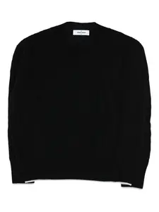 Свитер из шерстяной смеси с косами Gran Sasso, черный