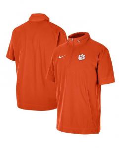 Мужская оранжевая куртка с короткими рукавами и молнией до половины Clemson Tigers Coaches Nike, оранжевый