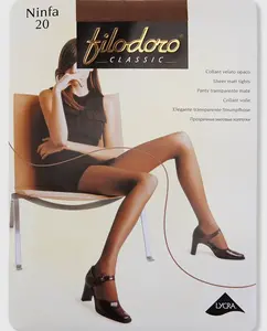 Женские прозрачные трусики Filodoro плотностью 20 ден, цвет Topo