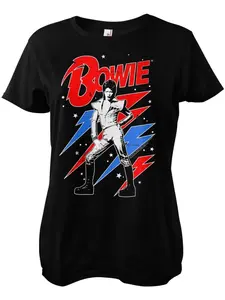 David Bowie Футболка "Lightning Bolt Girly Tee" черного цвета