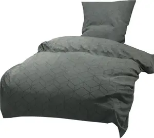 Комплект постельного белья 155x220 микрофибра велюр клетчатый серый антрацит на молнии 4 предмета leonado vicenti