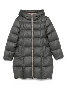 Стеганое пальто с капюшоном Peserico, серый