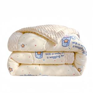 Стеганое одеяло из бобового волокна, всесезонное одеяло, утепленное зимнее одеяло, одеяло для студенческого общежития, весенне-осеннее одеяло, двустороннее одеяло Sanrio, бежевый