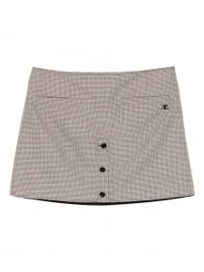 Прямая юбка на пуговицах Courrèges, нейтральный