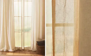 Прозрачная занавеска Zara Home, ваниль