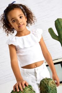 Футболка из хлопка для детей Mayoral, белый