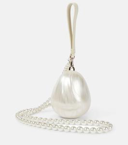 Клатч с декором в виде яйца Simone Rocha, белый