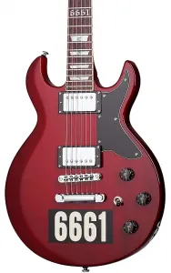 Электрогитара Schecter Zacky Vengeance Custom Reissue. Прозрачная вишня с графикой 6661