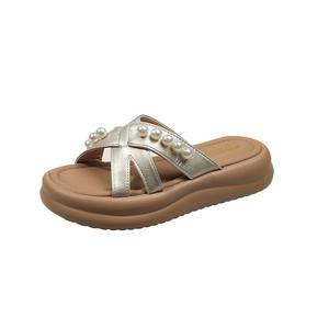 Женские массажные тапочки-слайды с защитой от запаха WUJI, Champagne