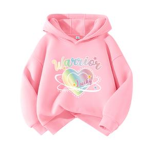 Детский худи WARRIOR, розовый/h gradient heart english