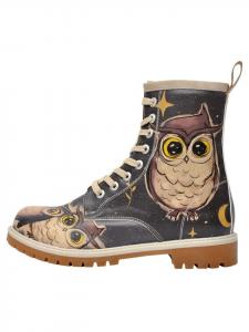 Сапоги Dogo Longe Boots - Owls Family, черный