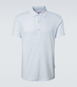 Поло из льняного джерси Sebastian Orlebar Brown, Springwater Blue