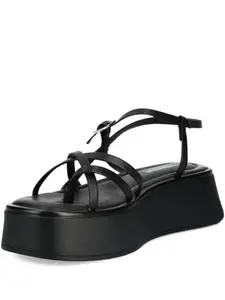 Сандалии на платформе с перекрещивающимися ремешками VAGABOND, черный