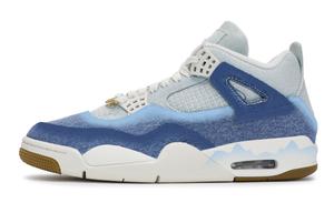 Jordan Кроссовки баскетбольные mid top Air 4 RTHS Valley Echo Abrasion Resistant Vintage Unisex Blue