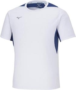 Мужская футболка Mizuno 32MAA021 Dry Air Flow с коротким рукавом, высокодышащая, впитывающая пот, быстросохнущая, белый