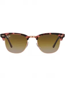 Солнцезащитные очки Clubmaster в D-образной оправе Ray-Ban, розовый