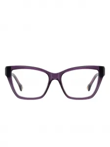 Очки с оправой в форме "кошачий глаз" и деталями с логотипом Carolina Herrera, фиолетовый