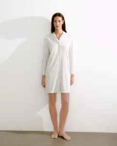 Женская сорочка в полоску с пуговицами Énfasis, светло-серый